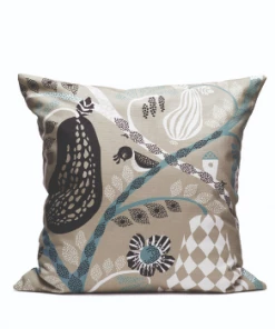 Littlephant Cotton Cushion cover - 50x50cm - Fruit Garden Grey 7 Littlephant Cotton Cushion cover - 50x50cm - Fruit Garden Grey