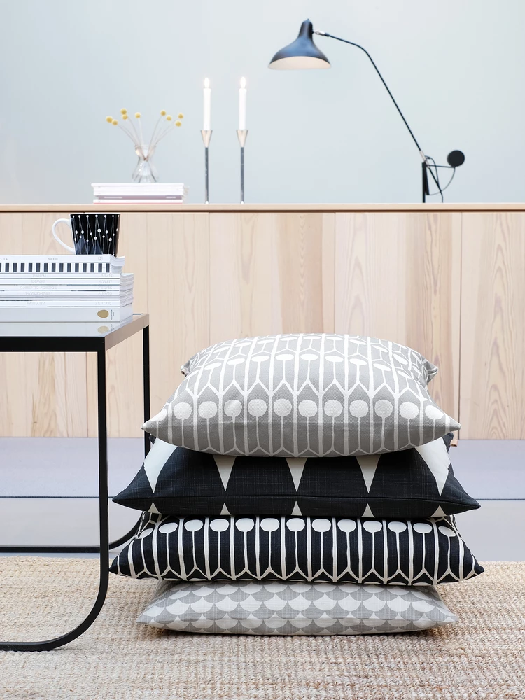 Littlephant Cotton cushion cover 50x50cm - Feathers Black/White 7 Littlephant Cotton cushion cover 50x50cm - Feathers Black/White