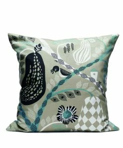 Littlephant Cotton Cushion cover - 50x50cm - Fruit Garden Grey