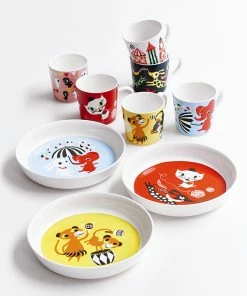 Littlephant 200ml Red Cat Fun Porcelain Mug