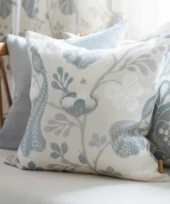 Littlephant 50 x 50cm Grey Blue Sandstone Night Birds Cushion Cover