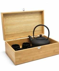 Bredemeijer Teapot Chengdu Design in Black 1.0 L with 4 Porcelain Mugs in A Bamboo Gift Box 14 Bredemeijer Teapot Chengdu Design in Black 1.0 L with 4 Porcelain Mugs in A Bamboo Gift Box