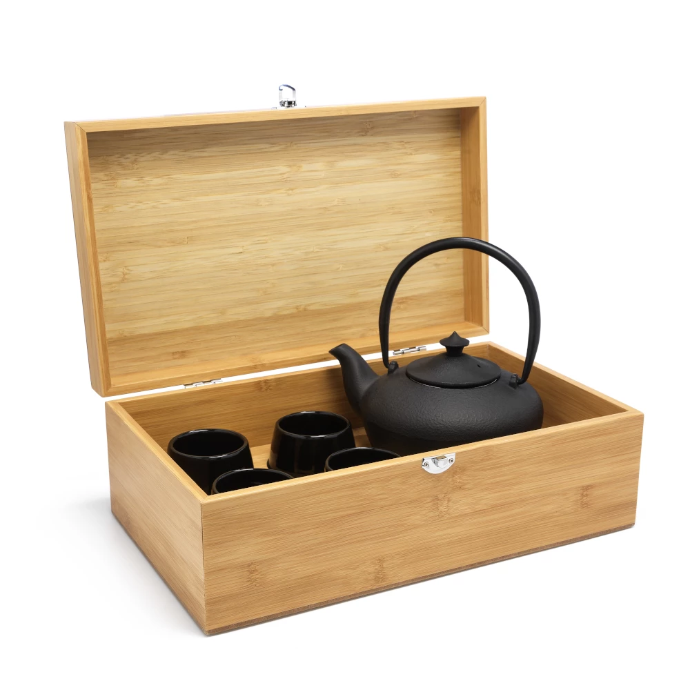 Bredemeijer Teapot Chengdu Design in Black 1.0 L with 4 Porcelain Mugs in A Bamboo Gift Box 8 Bredemeijer Teapot Chengdu Design in Black 1.0 L with 4 Porcelain Mugs in A Bamboo Gift Box