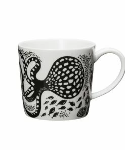 Littlephant 200ml Black Porcelain Printed Coffee Mug