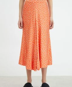 Rodebjer Hot Tangerine Tyle Paisley Skirt