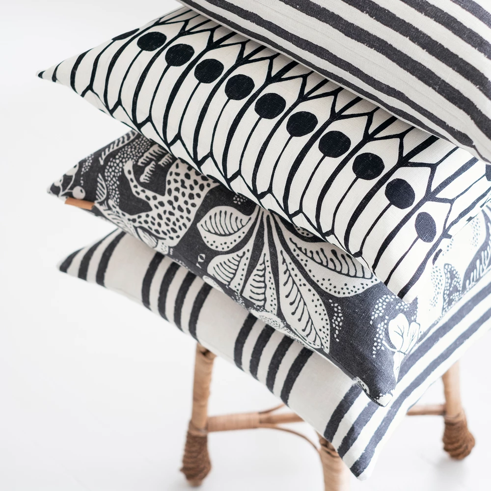 Littlephant 50 x 50cm Ebony Dusty Blue Fields Cushion Cover 5 Littlephant 50 x 50cm Ebony Dusty Blue Fields Cushion Cover