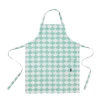 Littlephant White and Aqua Big Wave Cotton Apron