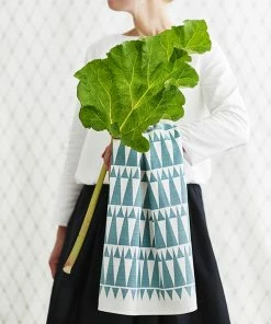 Littlephant 67x48cm White and Blue Triangle Cotton Tea Towel