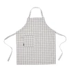 Littlephant White and Grey Wave Cotton Apron