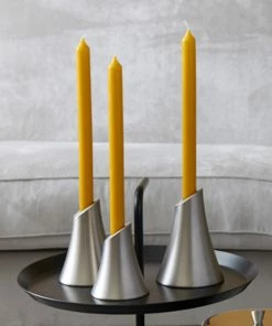 Bredemeijer Zilverstad Candle Holder Monte Design In Matt Lacquered Steel Medium 13 Cm