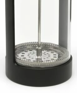 Bredemeijer Leopold Vienna Coffee Tea Maker Puglia Borosilicate Glass In Black 1 L