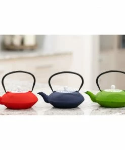 Bredemeijer Teapot Yantai Cast Iron 1 2 L With Porcelain Lid In Red 10 Bredemeijer Teapot Yantai Cast Iron 1 2 L With Porcelain Lid In Red