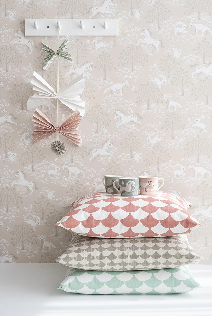 Littlephant Cotton cushion cover 50x50cm - Big waves white/aqua 7 Littlephant Cotton cushion cover 50x50cm - Big waves white/aqua